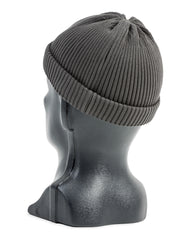 Cotton Roll-Up Beanie - Dark Gray