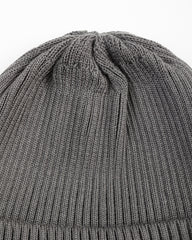 Cotton Roll-Up Beanie - Dark Gray