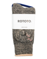 RoToTo Double Face Merino/Organic Cotton Socks - Black/Brown - Standard & Strange