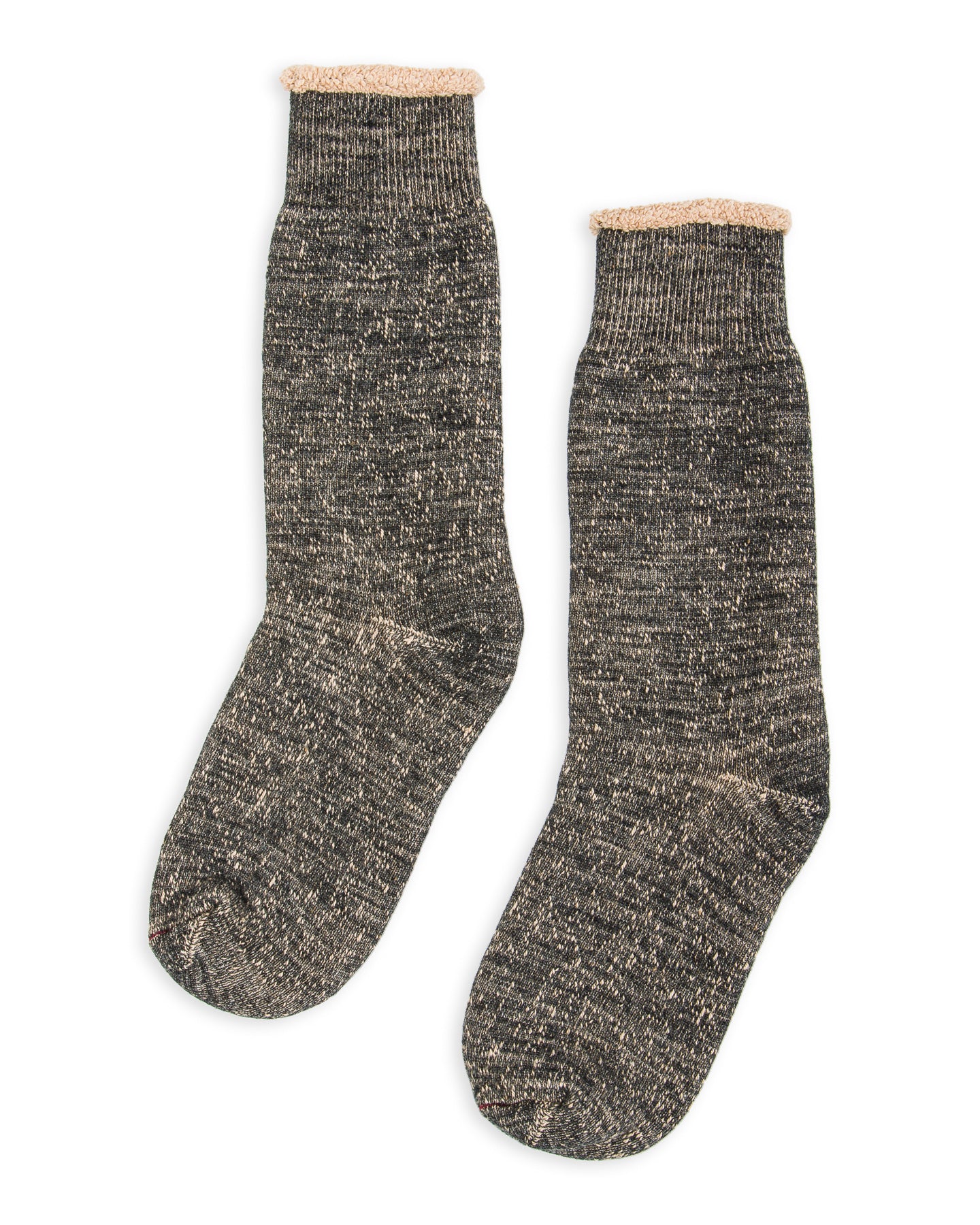 RoToTo Double Face Merino/Organic Cotton Socks - Black/Brown - Standard & Strange