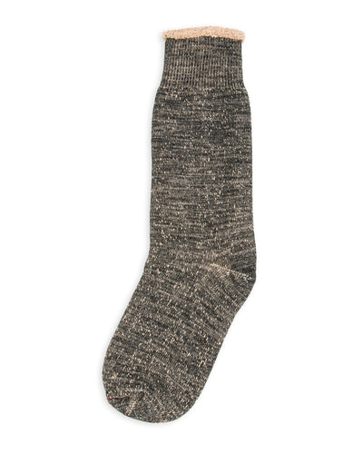 RoToTo Double Face Merino/Organic Cotton Socks - Black/Brown - Standard & Strange