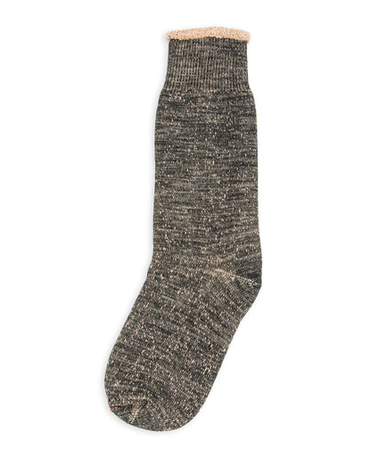 RoToTo Double Face Merino/Organic Cotton Socks - Black/Brown - Standard & Strange