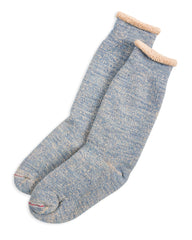 RoToTo Double Face Merino/Organic Cotton Socks - Blue/Brown - Standard & Strange