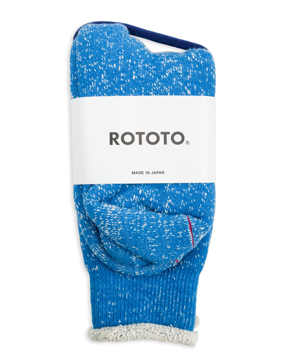 RoToTo Double Face Merino/Organic Cotton Socks - Blue - Standard & Strange