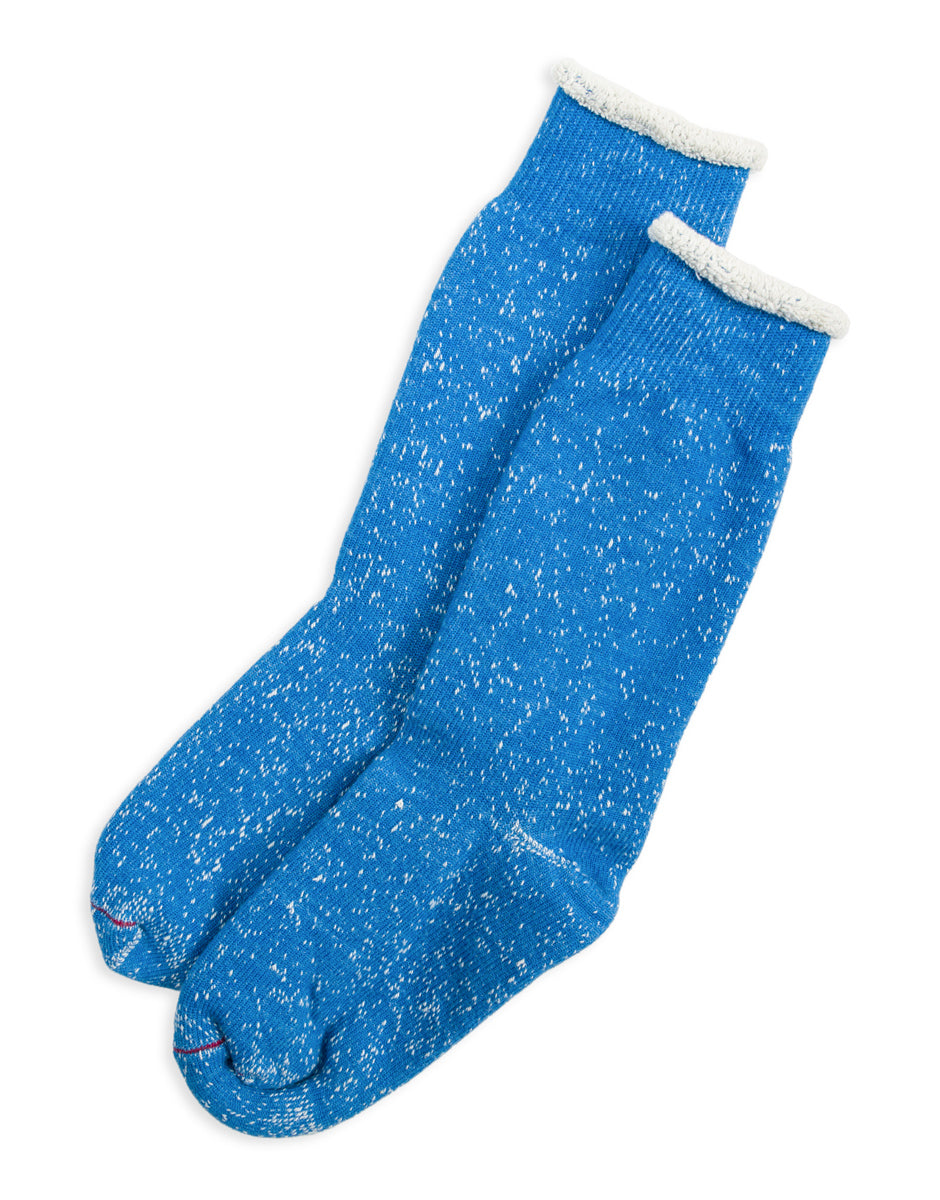 RoToTo Double Face Merino/Organic Cotton Socks - Blue - Standard & Strange