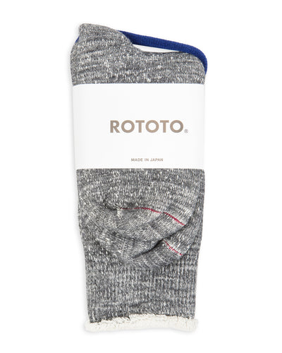RoToTo Double Face Merino/Organic Cotton Socks - Charcoal - Standard & Strange