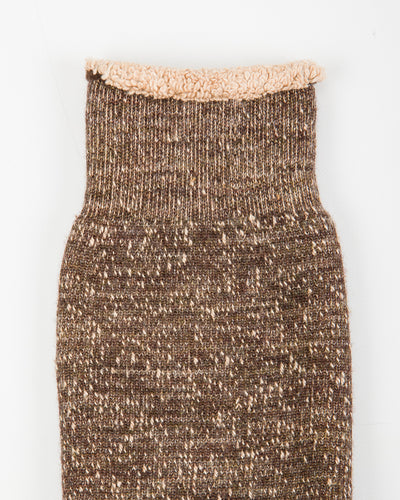 RoToTo Double Face Merino/Organic Cotton Socks - Dark Brown/Brown - Standard & Strange