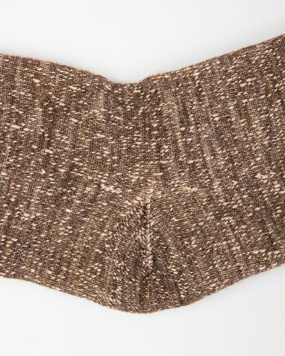 RoToTo Double Face Merino/Organic Cotton Socks - Dark Brown/Brown - Standard & Strange