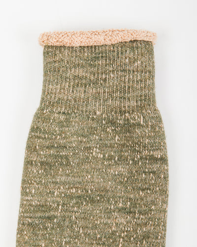 RoToTo Double Face Merino/Organic Cotton Socks - Green/Brown - Standard & Strange