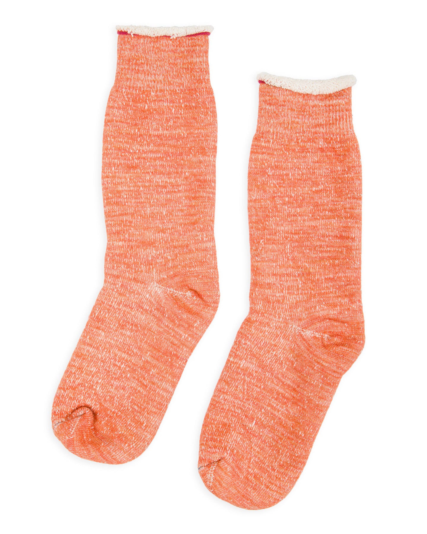 RoToTo Double Face Merino/Organic Cotton Socks - Orange - Standard & Strange