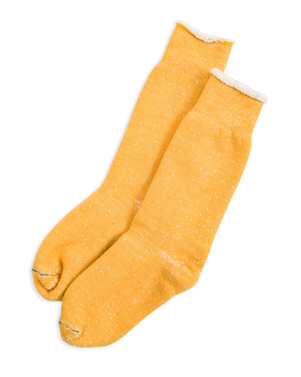 RoToTo Double Face Merino/Organic Cotton Socks - Yellow - Standard & Strange