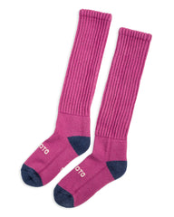 Merino Lambswool High Socks - Grape