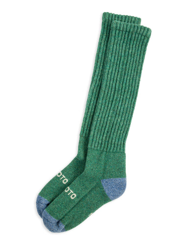 RoToTo Merino Lambswool High Socks - Green - Standard & Strange