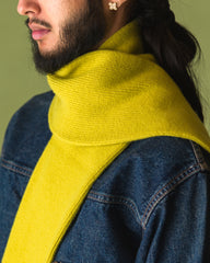 RoToTo Merino Lambswool Sock Knit Scarf - Lime - Standard & Strange