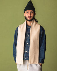 RoToTo Merino Lambswool Sock Knit Scarf - Off White - Standard & Strange