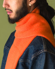 RoToTo Merino Lambswool Sock Knit Scarf - Orange - Standard & Strange