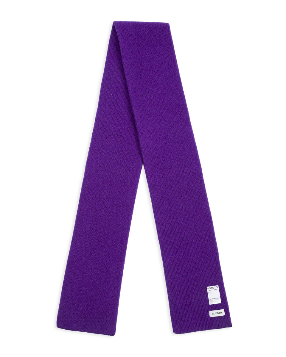 RoToTo Merino Lambswool Sock Knit Scarf - Purple - Standard & Strange