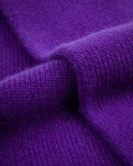 Merino Lambswool Sock Knit Scarf - Purple