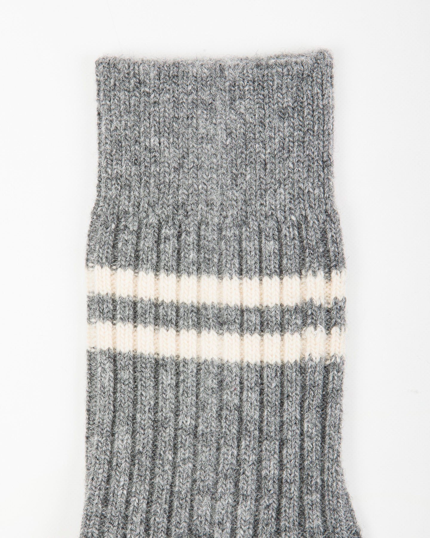 RoToTo Merino Lambswool Stripe Sock - Gray - Standard & Strange