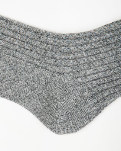 RoToTo Merino Lambswool Stripe Sock - Gray - Standard & Strange
