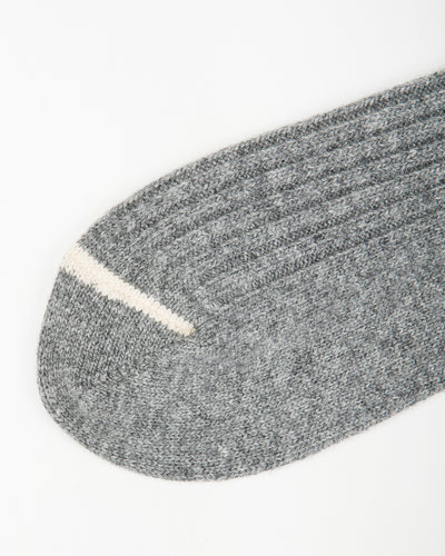 RoToTo Merino Lambswool Stripe Sock - Gray - Standard & Strange
