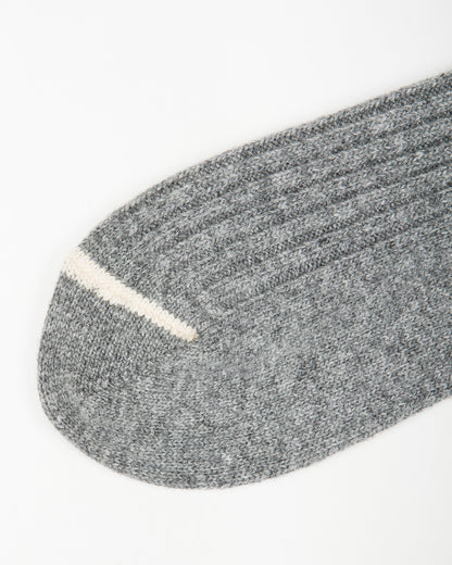 RoToTo Merino Lambswool Stripe Sock - Gray - Standard & Strange