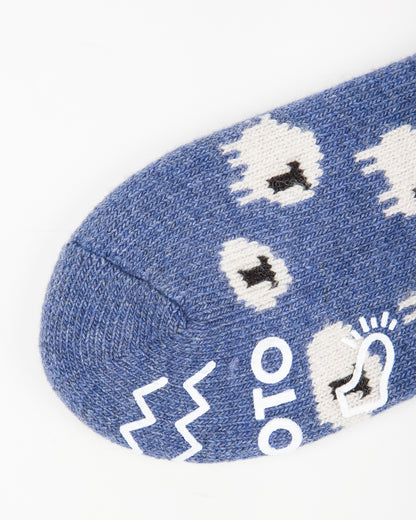 RoToTo Pile Room Socks "Sheep" - Blue - Standard & Strange