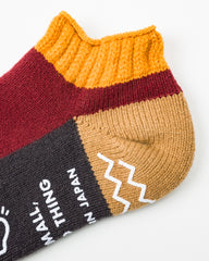 RoToTo Pile Socks Slipper - Gold/Maroon - Standard & Strange