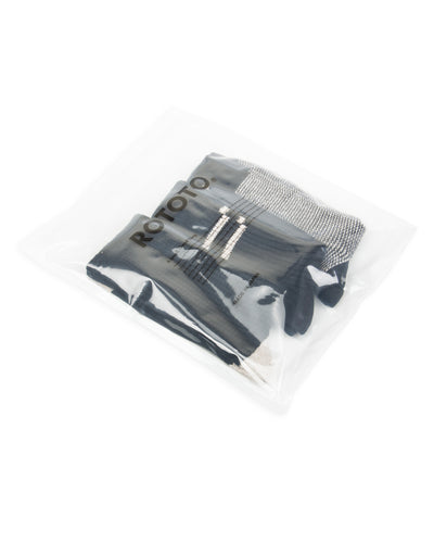 RoToTo Recycled Cotton/Wool Daily 3-pack Socks - Black/Gray - Standard & Strange