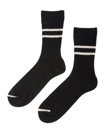 RoToTo Recycled Cotton/Wool Daily 3-pack Socks - Black/Gray - Standard & Strange