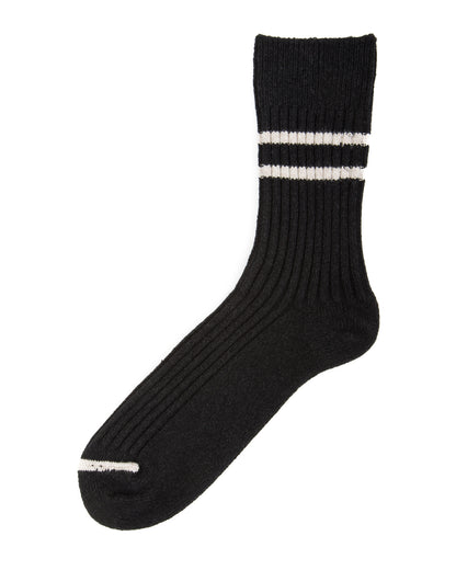 RoToTo Recycled Cotton/Wool Daily 3-pack Socks - Black/Gray - Standard & Strange