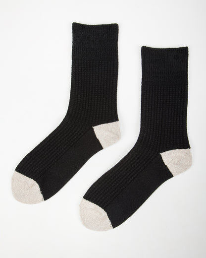 RoToTo Recycled Cotton/Wool Daily 3-pack Socks - Black/Gray - Standard & Strange