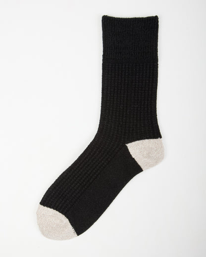 RoToTo Recycled Cotton/Wool Daily 3-pack Socks - Black/Gray - Standard & Strange