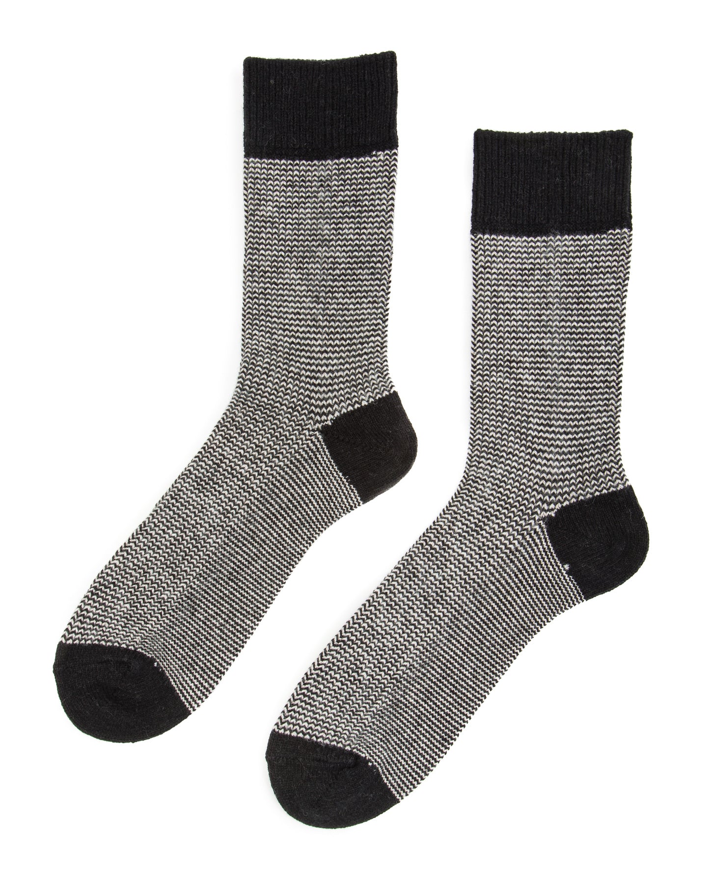 RoToTo Recycled Cotton/Wool Daily 3-pack Socks - Black/Gray - Standard & Strange