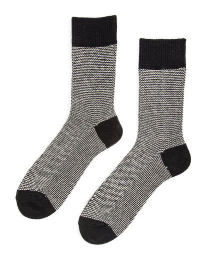 RoToTo Recycled Cotton/Wool Daily 3-pack Socks - Black/Gray - Standard & Strange