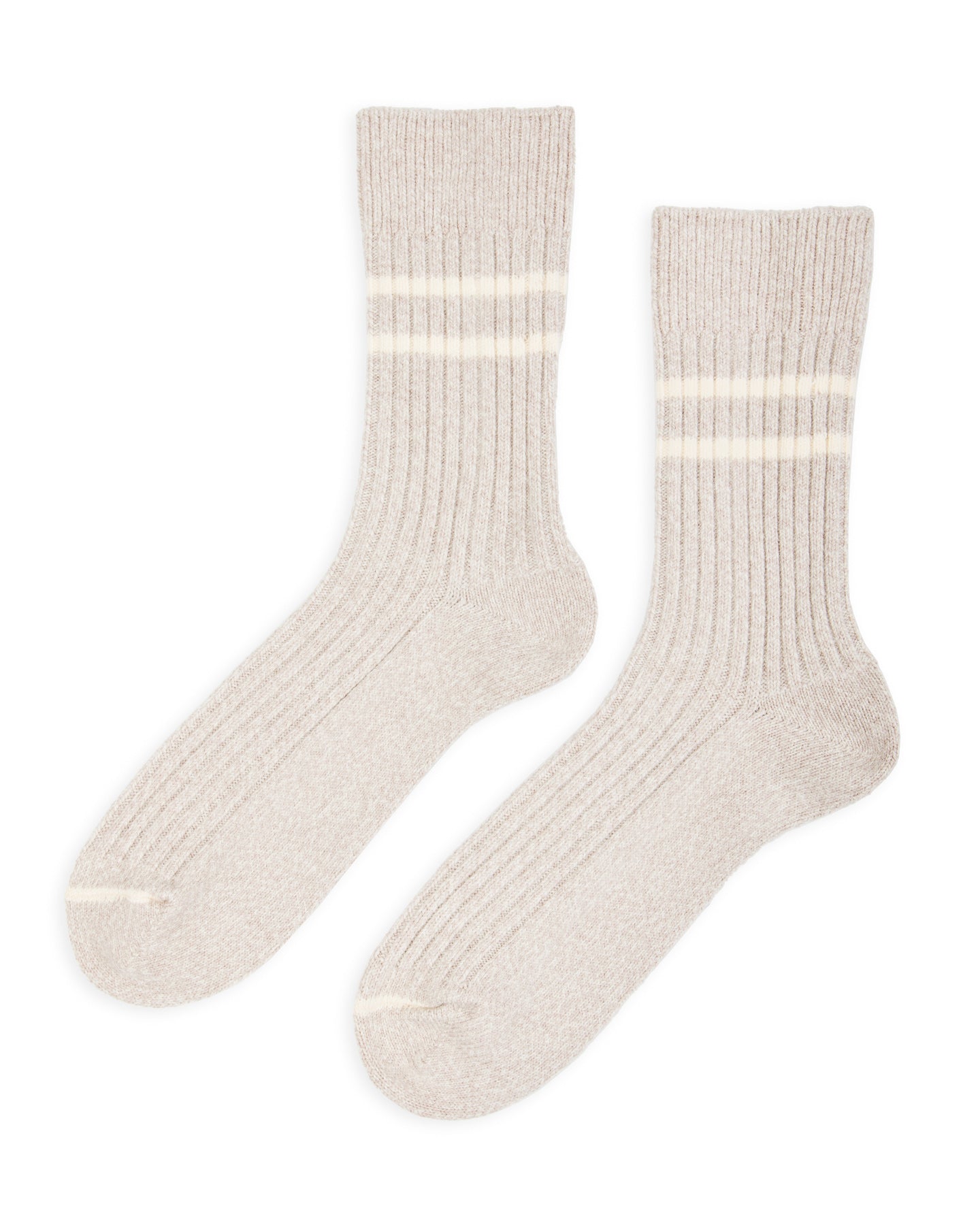 RoToTo Recycled Cotton/Wool Daily 3-pack Socks - Gray/Off White - Standard & Strange