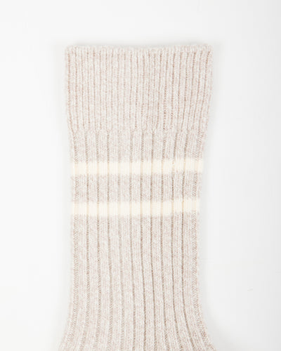 RoToTo Recycled Cotton/Wool Daily 3-pack Socks - Gray/Off White - Standard & Strange