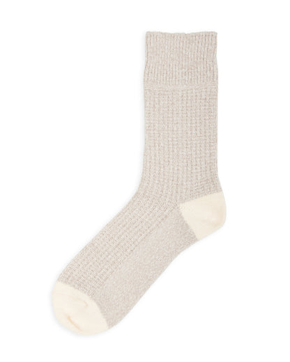 RoToTo Recycled Cotton/Wool Daily 3-pack Socks - Gray/Off White - Standard & Strange