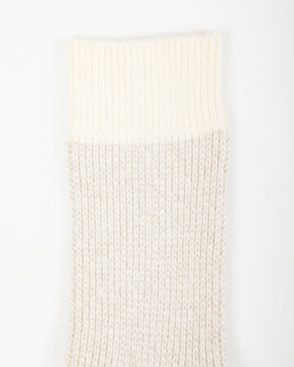 RoToTo Recycled Cotton/Wool Daily 3-pack Socks - Off White/Gray - Standard & Strange