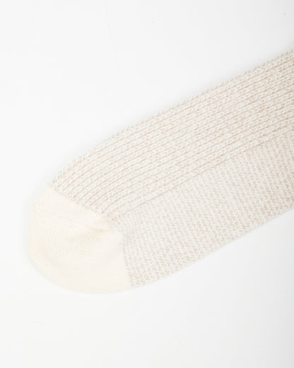 RoToTo Recycled Cotton/Wool Daily 3-pack Socks - Off White/Gray - Standard & Strange
