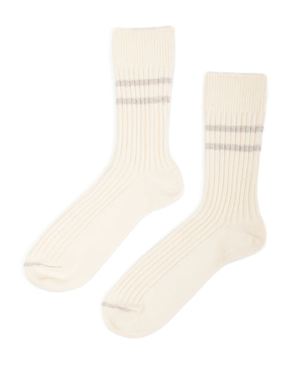 RoToTo Recycled Cotton/Wool Daily 3-pack Socks - Off White/Gray - Standard & Strange