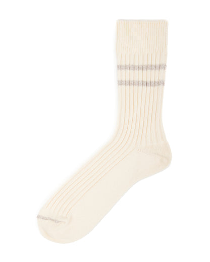 RoToTo Recycled Cotton/Wool Daily 3-pack Socks - Off White/Gray - Standard & Strange