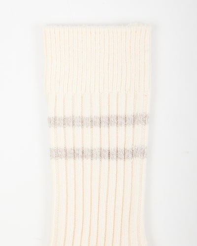 RoToTo Recycled Cotton/Wool Daily 3-pack Socks - Off White/Gray - Standard & Strange