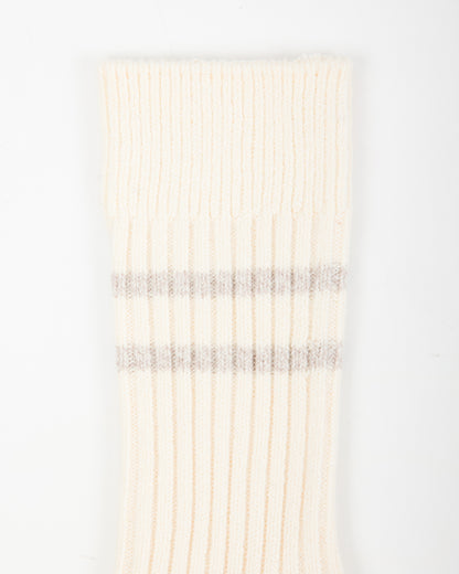 RoToTo Recycled Cotton/Wool Daily 3-pack Socks - Off White/Gray - Standard & Strange