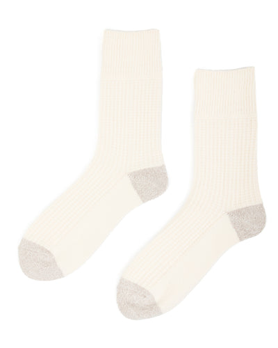 RoToTo Recycled Cotton/Wool Daily 3-pack Socks - Off White/Gray - Standard & Strange