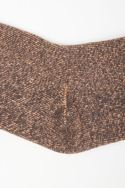 RoToTo Reversible Pile Socks - Faded Black/Light Orange - Standard & Strange