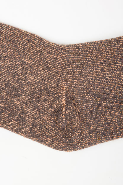 RoToTo Reversible Pile Socks - Faded Black/Light Orange - Standard & Strange