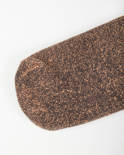 RoToTo Reversible Pile Socks - Faded Black/Light Orange - Standard & Strange