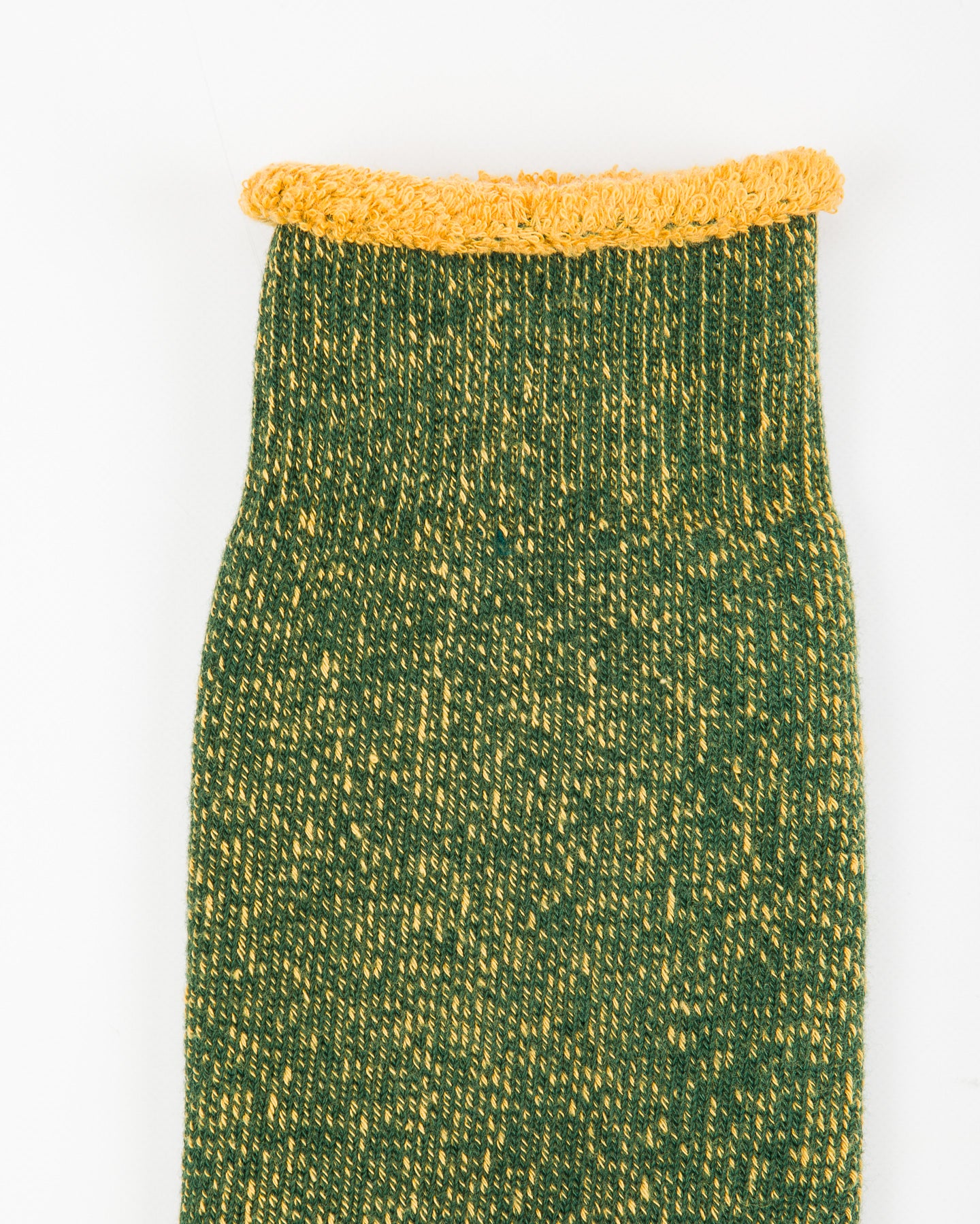 RoToTo Reversible Pile Socks - Ivy Green/Dark Yellow - Standard & Strange