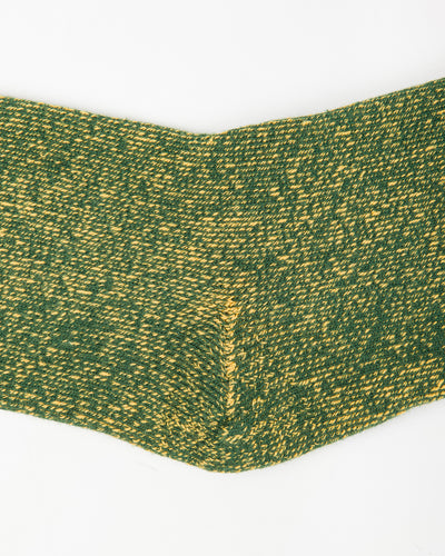 RoToTo Reversible Pile Socks - Ivy Green/Dark Yellow - Standard & Strange